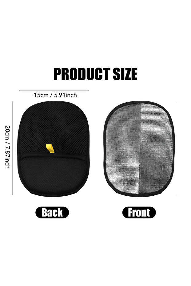20x15 CM black Reusable Static Removal Gloves, Double-Sided Grooming Gloves for Pets, Removes Pet Fu