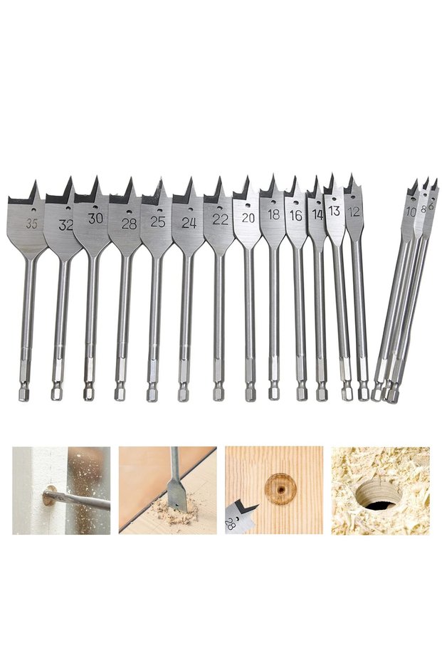 40 mm 1pcs 10-55mm Durable Woodworking Tool Sets Flat Drill Long High-carbon Steel Wood Flat Drills