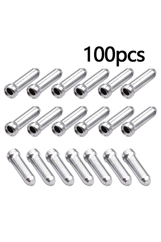 100pcs 100-500pcs Bicycle Brake Shift Cable Tips Aluminum Derailleur Shift Cables End Caps Tips Crim