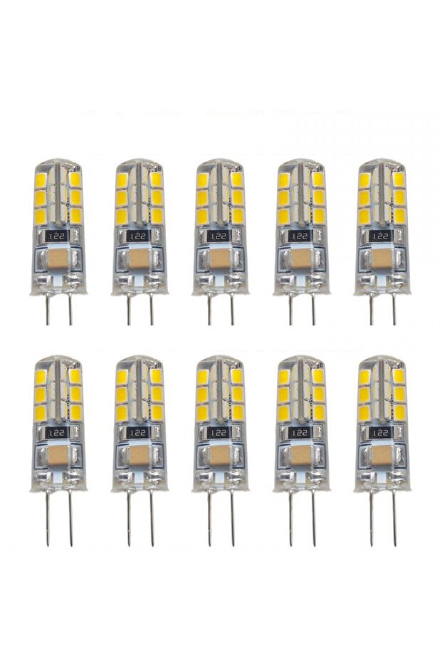 2W DC12V Cold White 10pcs G4 Led Bulb 2W 3W 5W 9W 12W 15W 12V AC220V Saving Silicone Lamp 360Beam An