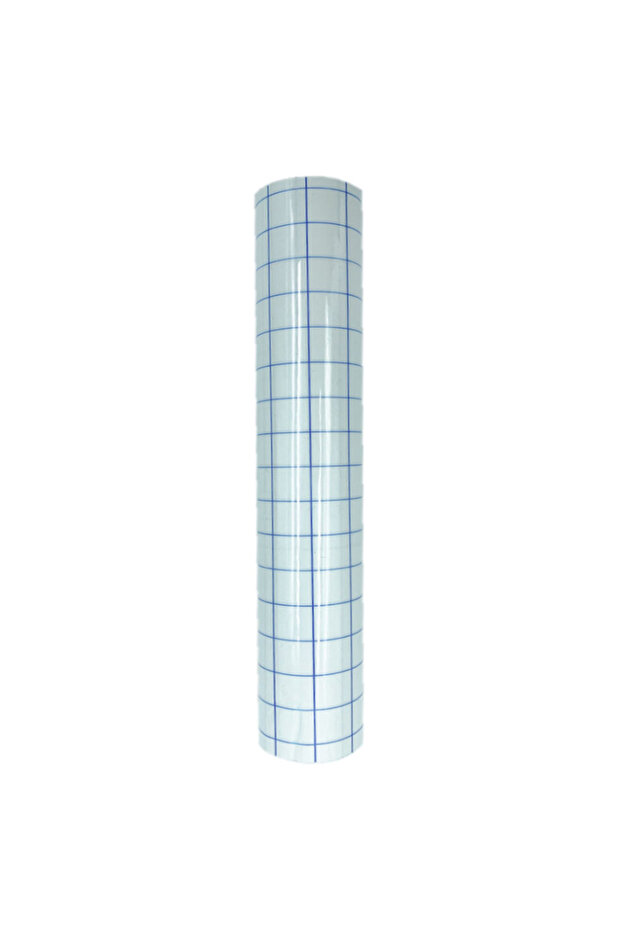 12in x16ft(30x500cm) Blue Grid 12"x 16FT Mid Tack Adhesive Clear Application Transfer Paper Tape Sig