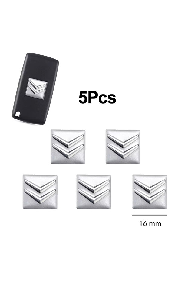 16mm - 5Pcs 16mm Aluminum Car Emblem Key Sticker Accessories For Citroen C1 DS3 C2 C3 Vts C4 Saxo C4