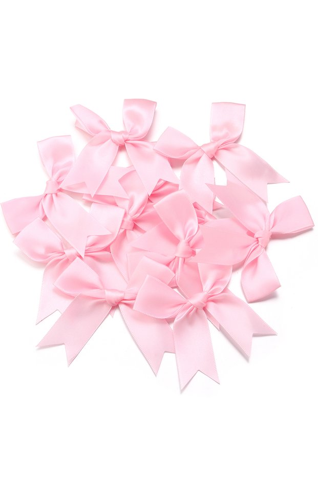 8.5x8.5cm 20pcs Pink 20pcs/lot 8.5x8.5cm Colourful Satin Ribbon Bows Cute Ribbon Bow For DIY Craft D