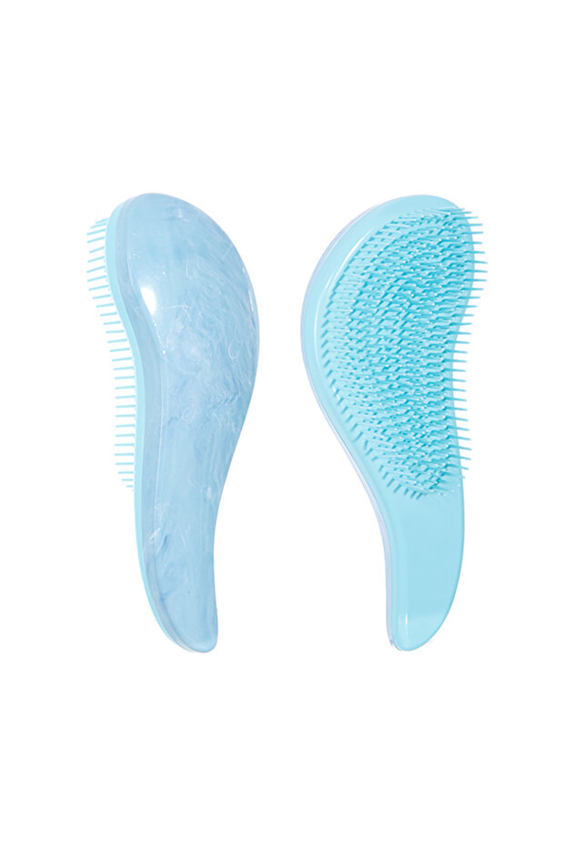 1pcs Mixed Blue 1pcs Magic Detangling Hairbrush Soft Wheat Straw Scalp Massage Comb Anti-static Gent