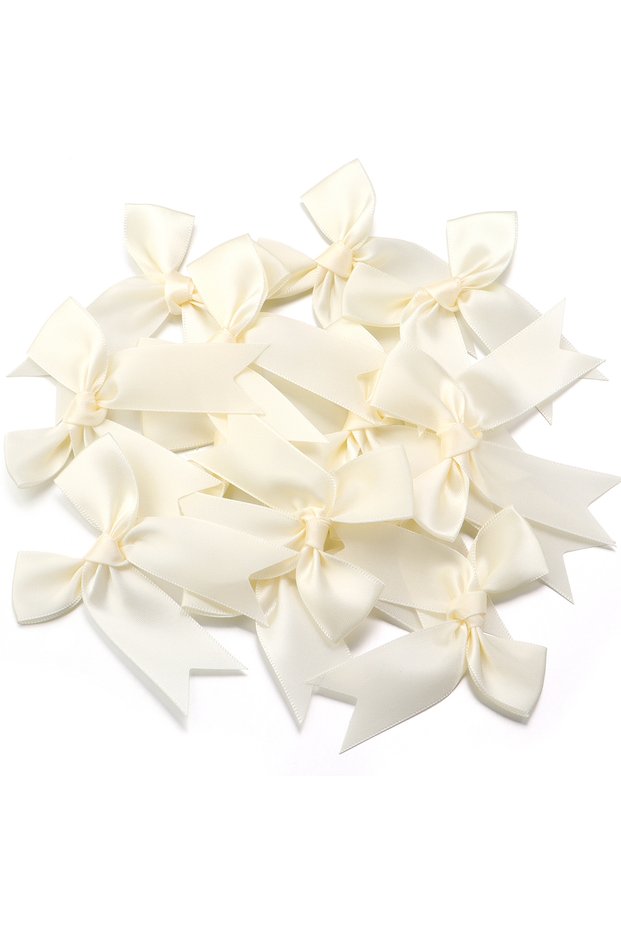 8.5x8.5cm 20pcs Beige 20pcs/lot 8.5x8.5cm Colourful Satin Ribbon Bows Cute Ribbon Bow For DIY Craft
