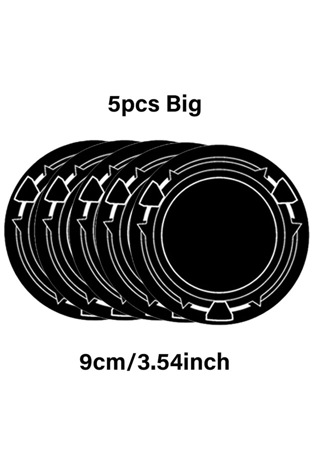5pcs 9cm Black Ultra-thin 4cm/6cm Mobile Phone Back Sticker Metal Plate for Magnetic Holder 9cm Meta