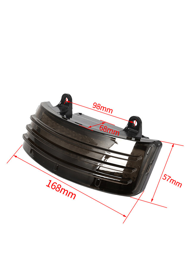 Smoke Motorcycle Smoke/ Red Tri-Bar LED Rear Tail Fender Tip Light For Harley Electra Street Road Gl