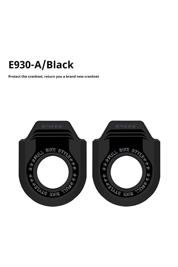 E930-A Black Bicycle Crank Protector Mountain Bike And Road Bike Chainring Crank Protector TPU Unive