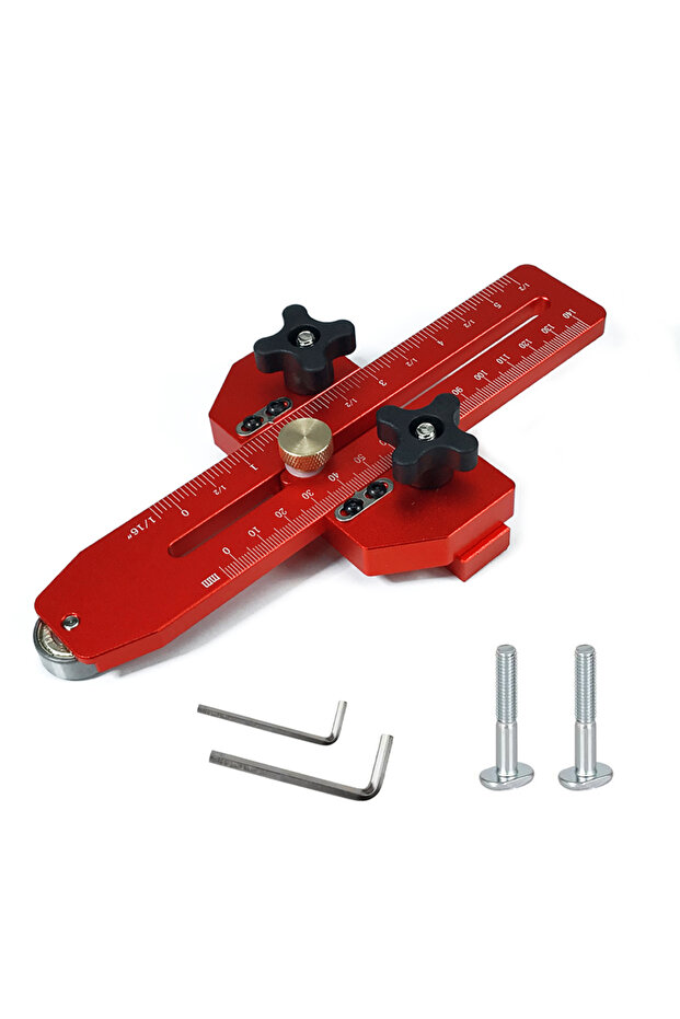 Red Safety Table Saw Jig Thin Rip Jig for Making Repetitive Narrow Thin Strip Fits for 3/8" x 3/4" T