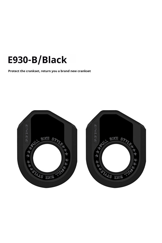 E930-B Black Bicycle Crank Protector Mountain Bike And Road Bike Chainring Crank Protector TPU Unive