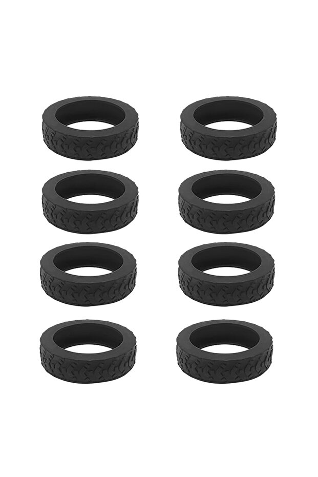 black Homefish 8pcs Universal Luggage Suitcase Wheels Silicone Wear Resistant Trolleys Case Caster F