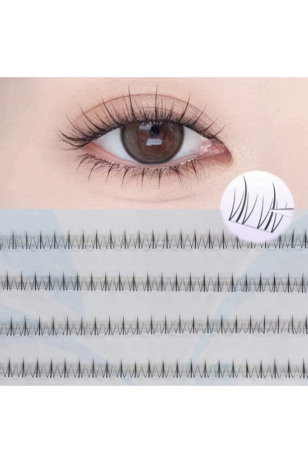 MIX 120 Pieces of Lower Eyelash Clusters for DIY Personal Use, Wispy Natural Short False Eyelashes,