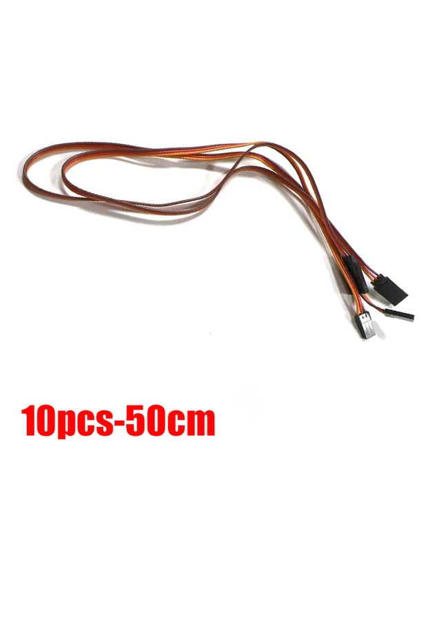50cm-10pcs 10Pcs 10/15/ 20 / 30 / 50/100cm Servo Extension Lead Wire Cable for RC Futaba JR Male To