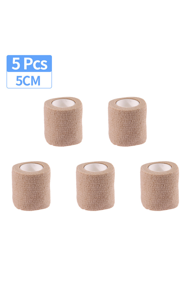A0170-5Pcs 5CM Skin 5 Pcs 2.5/5/7.5/10cm Self Adhesive Elastic Bandage Cohesive Non-woven Wraps Tape