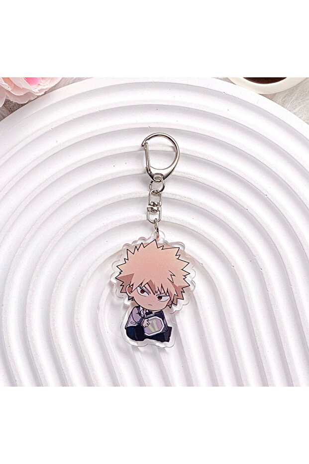 5 cm 2 1/8PCS Anime My Hero Academia Acrylic Car Keychain Cartoon Bag Charms Accessories Funny Backp