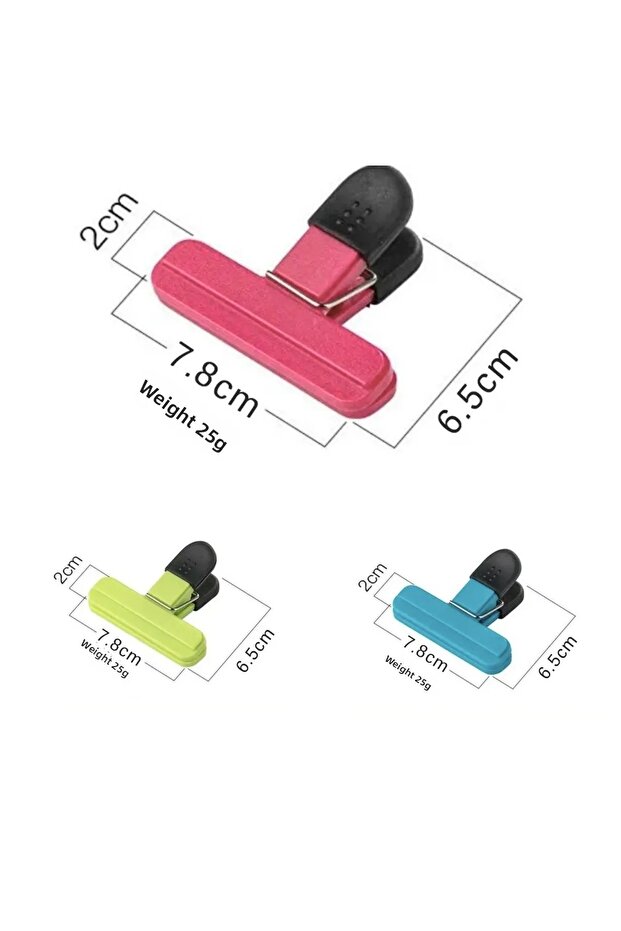 3 Sets Multi functional food sealing clip, colorful strong sealing clip, snack bag preservation clip