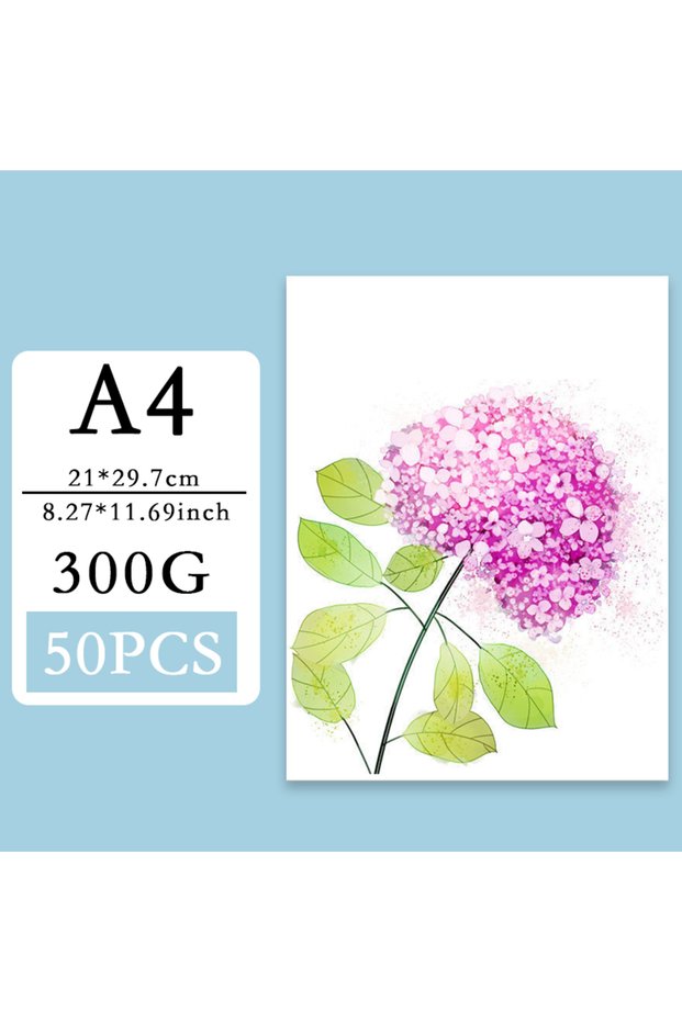 A4 300G 50PCS A4 180 230 300G 20/50PCS White Cardboard Paper DIY Handmade Card Thick Watercolor Pain