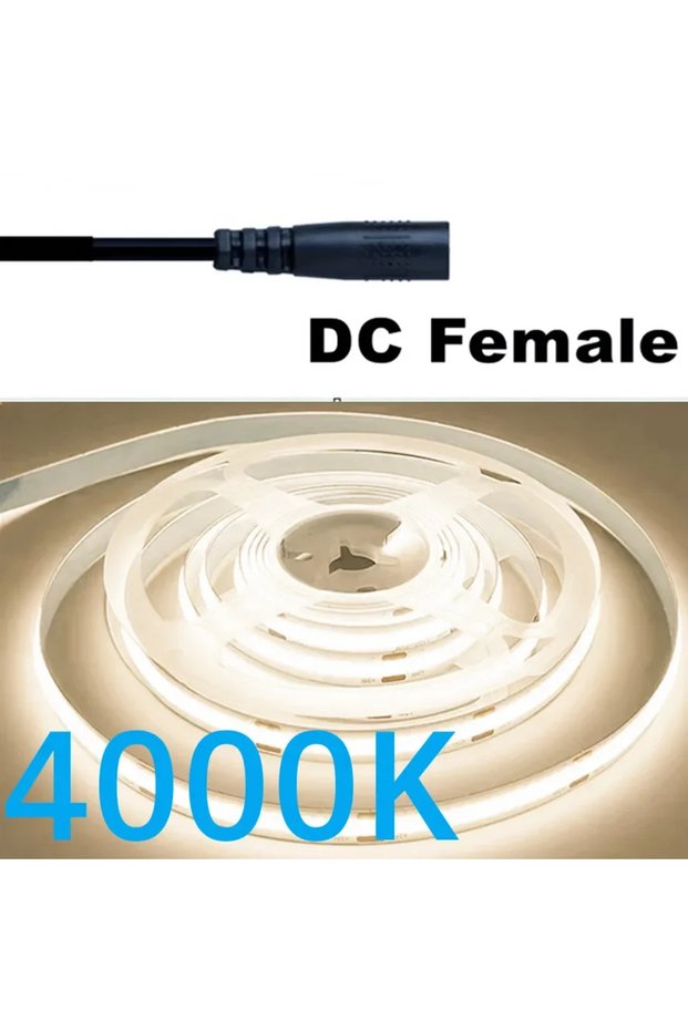 8MM PCB 12V-10m-320LED Nature White-DC 320LED 1-10m Dimmable LED COB Strip DC 12V 24V FOB Lights for