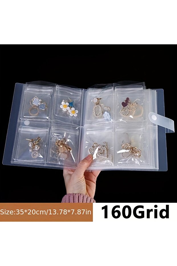 180 grids 1pc Plastic Transparent Dustproof 84/160 Grids Anti-oxidation Jewelry Accessories Storage