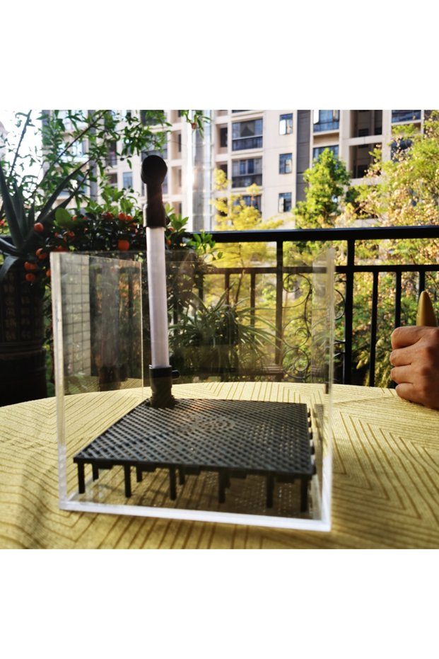 black Transparent Acrylic Shrimp Fish Tank Filter System Aquarium Square UGF Box Under Gravel Filter