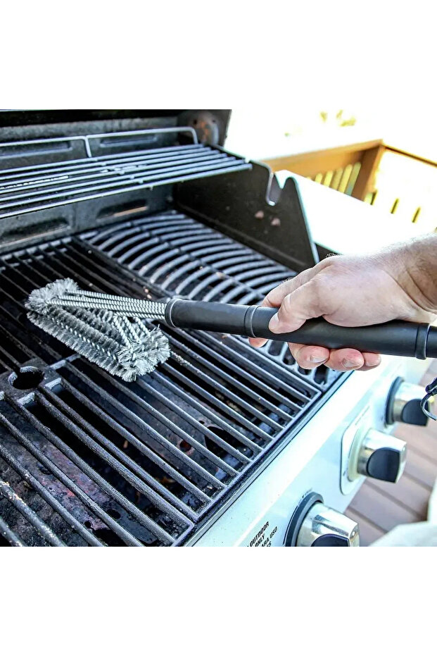 large Barbecue Grill BBQ Brush Clean Tool Grill Accessories Stainless Steel Bristles Non-stick Clean