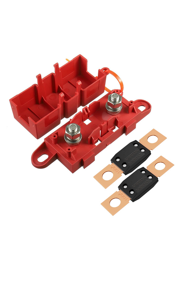 100A Red MEGA Fuse Block ANL Bolt-on Blade Fuse Holder Flat Type Fuse For Car Boat 80A 100A 125A 150
