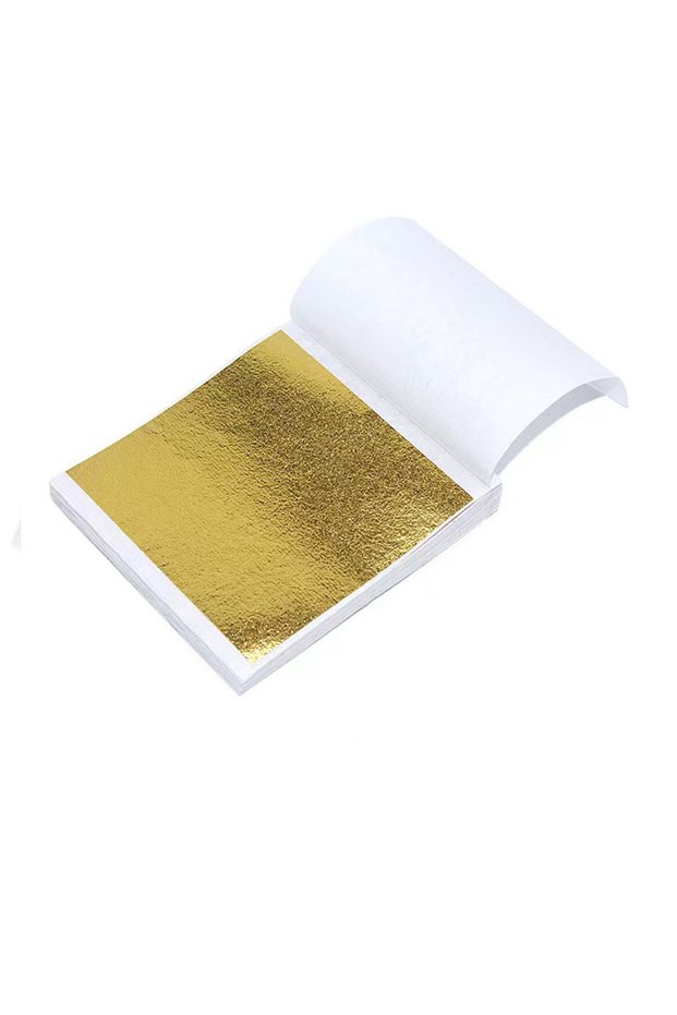 gold 100 Sheets DIY Nail Gold Leaf Sheets Painting Gold Leaf Paper Art Craft Paper Birthday Party We
