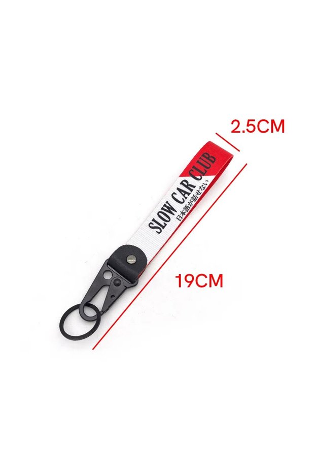 type 1 Newest Japanese Style Car Keychain JDM Key Ring Nylon Thermal Transfer Strap Lanyard Modified