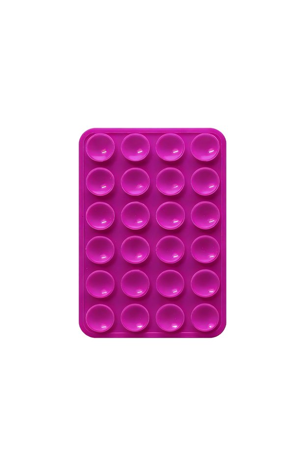 Dark Pink Double Side Silicone Suction Pad For Mobile Phone Fixture Suction Cup Backed Adhesive Sili