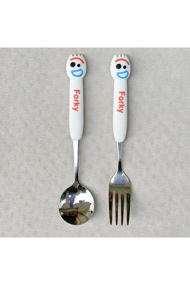 Bandai j Toy Story 5 Spoon Fork Cutlery Set Woody Buzz Lightyear Jessie Forky Alien Cartoon Characte