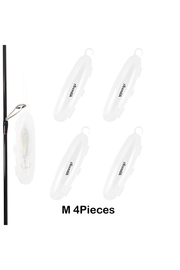 4 M Transparent Fishing Bait Hook Protectors Lure Wraps with Air Holes Portable Multi-Size Lure Cove