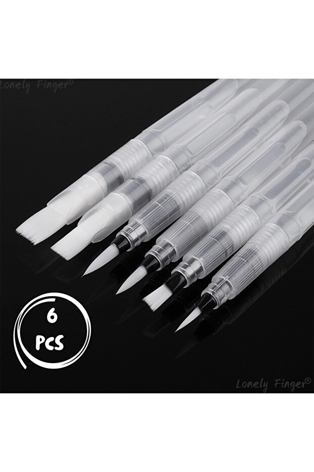 6pcs Water Brush 6/18PCS Watercolor Brush Pens Set - Super Easy to Use and Fill, for Water Soluble C