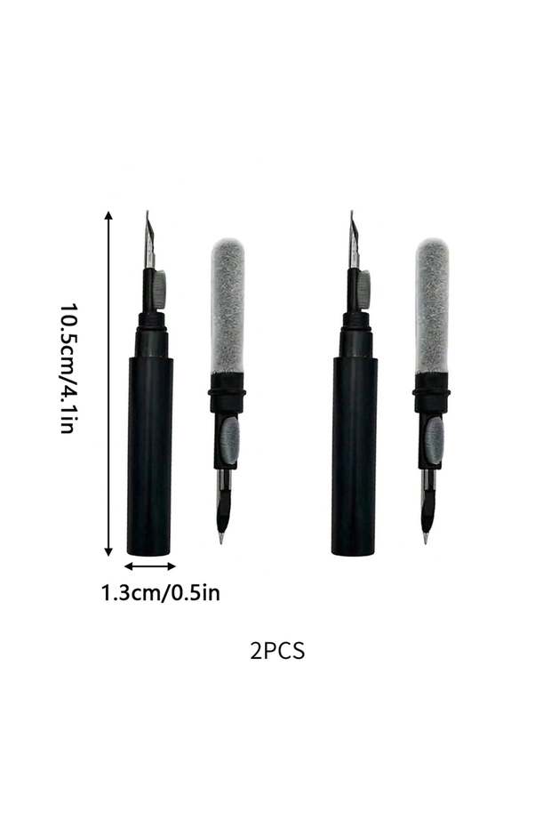 Black 2Pcs Earphones Cleaning Pen Airpods Pro Cleaning Brush Portable Bluetooth Wireless Earphone C