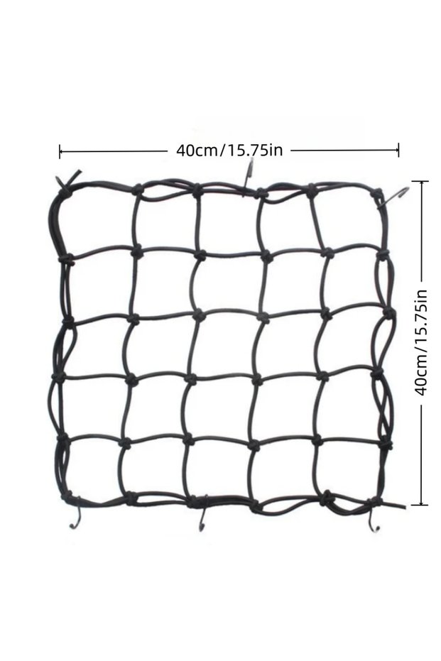 Black 40cm Elastic Motorcycle Cargo Net , Elastic Luggage Mesh Nets for Motorcycle Bike Scooter, Hea