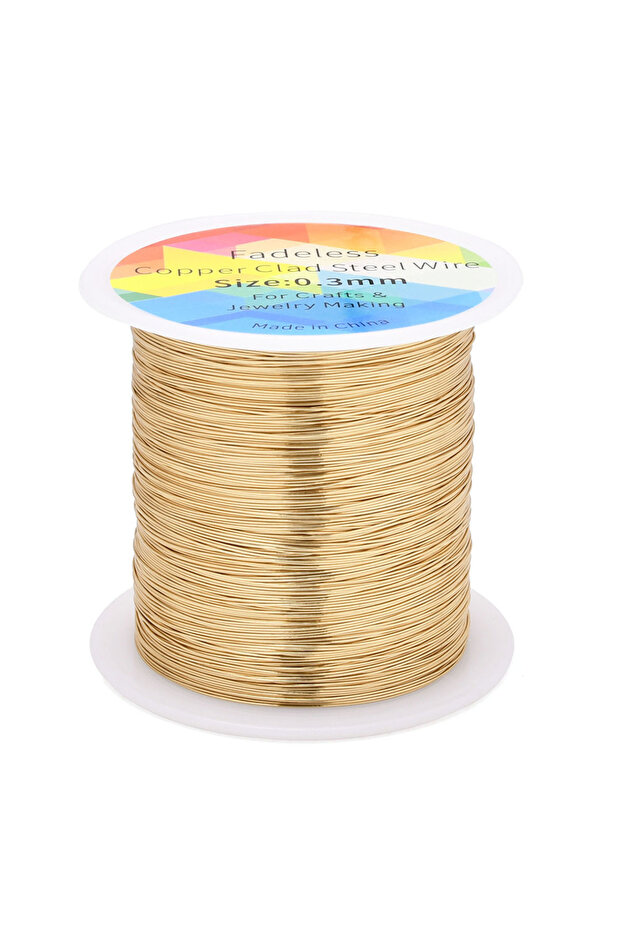 0.3mm 100m kc gold 100m/328ft Fadeless Copper Clad Steel Wire Bendable Metal Sculpting Wire for Craf