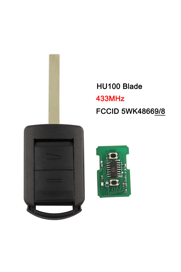 HU100 No Chip 2 Buttons Remote Car Key For Opel Vauxhall Corsa C Combo Van Tigra B Meriva Astra H J