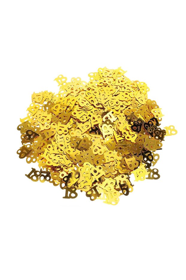 18 J250117-A 15g/Bag Digital Gold Confetti Glitter Number 18/21/30/40/50/60/70 Paper Scraps Birthday