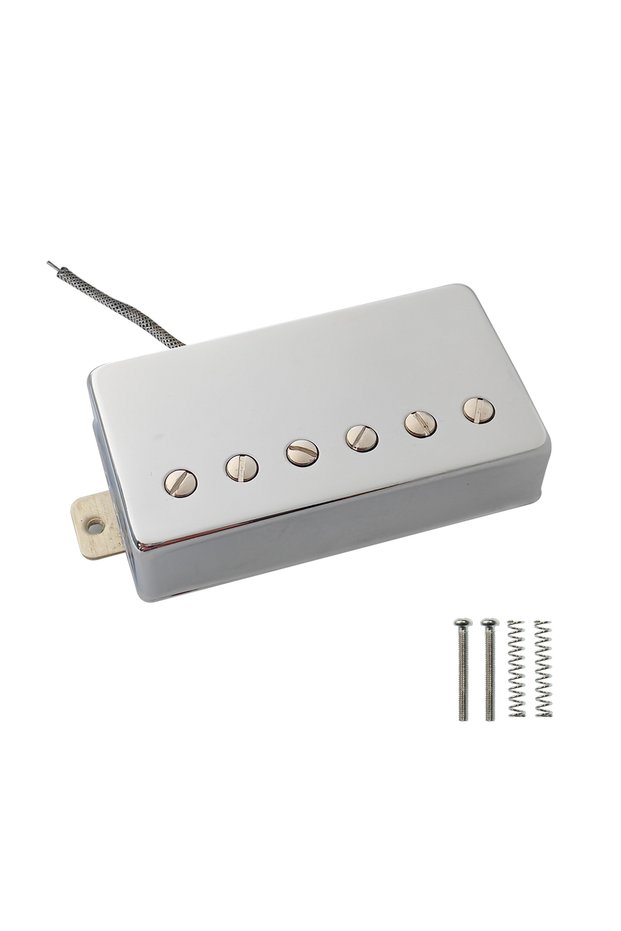 Chrome Bridge Phrilam LP Vintage Alnico 2 Covered Humbucker Pickups Set Neck Bridge 7.6/8.8K for LP