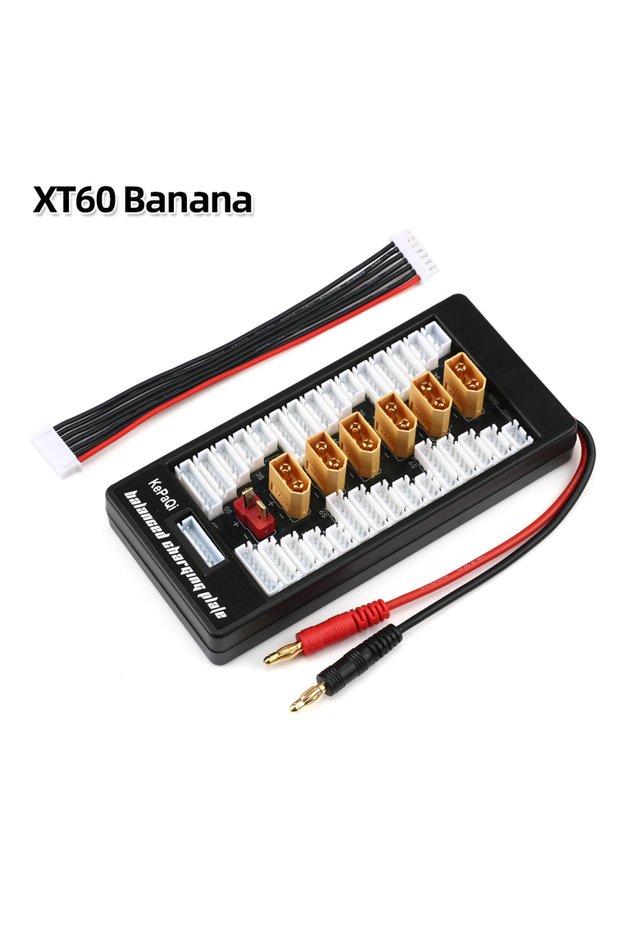 XT60 Banana Multi 2S-6S Lipo Parallel Balanced Charging Board XT60 Plug For RC Battery Charger B6AC