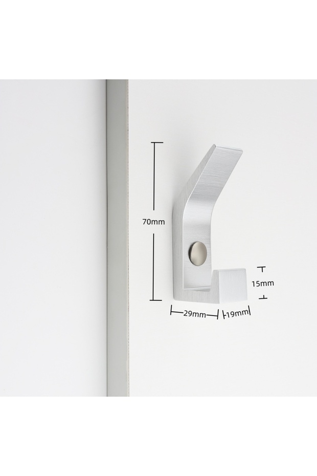 Silver New Luxury Wall Hook Hanging Coat Rack Clothes Hanger Shower Robe Hook With Screws Kitchen Ba