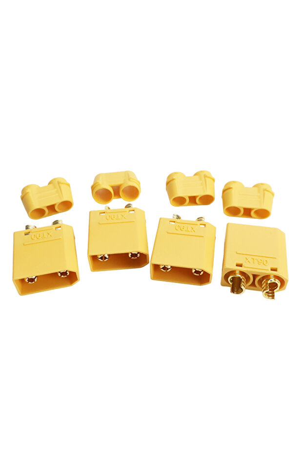 XT90H Male - 4Pcs 4Pcs Yellow XT90H XT90 XT-90 Male and Female Bullet Connector Plug for RC Lipo Bat