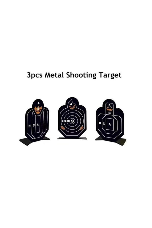 Black (3pcs) 3 pcs stainless steel target steel small steel people target metal target alloy practic
