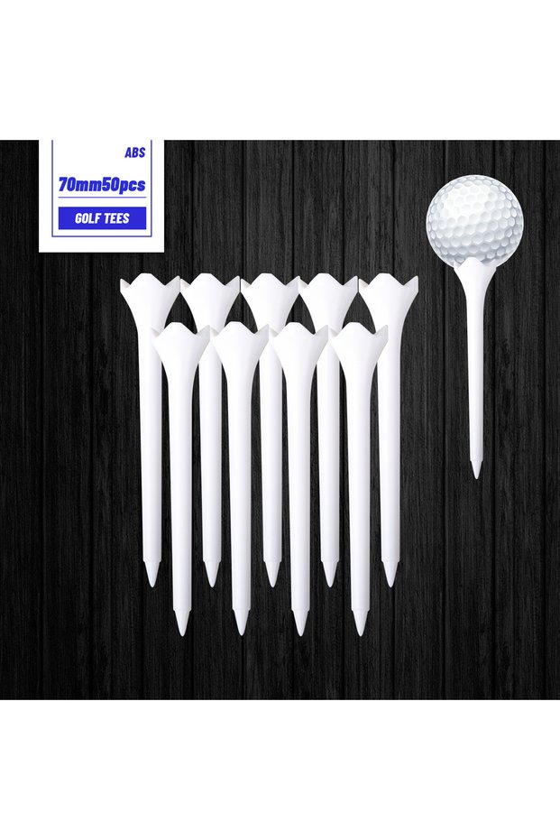 70mm 50pcs 50pcs Professional Golf Tees 38mm/70mm/83mm Length Plastic Tee System for Golfers