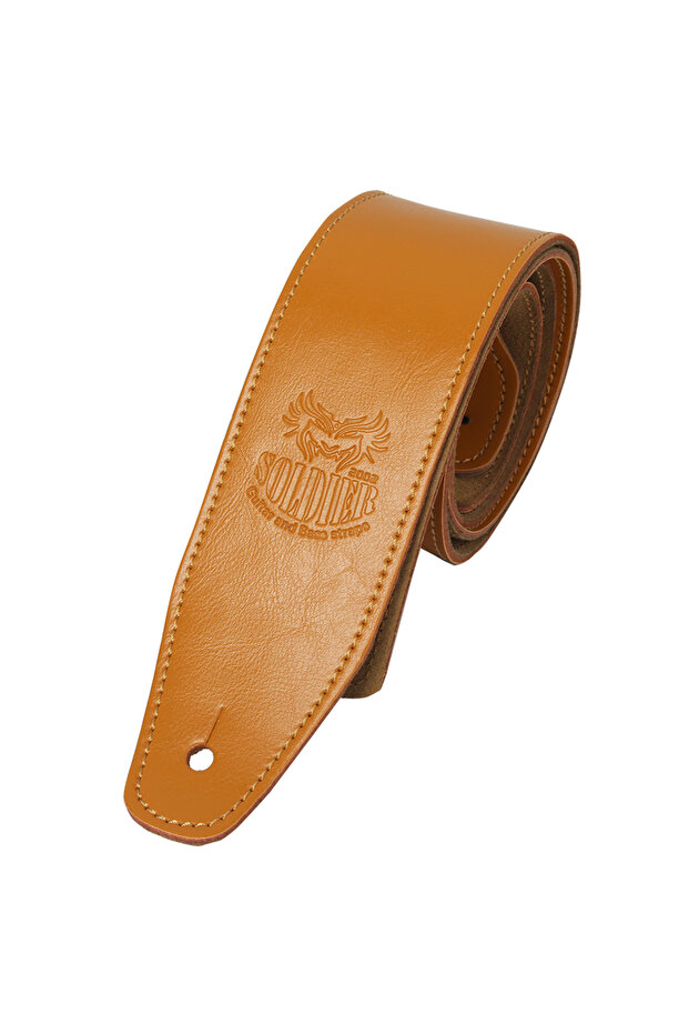 Orange Adjustable Genuine Leather Guitar Strap For Acoustic Electric Guitar Bass Belt Guitar Accesso