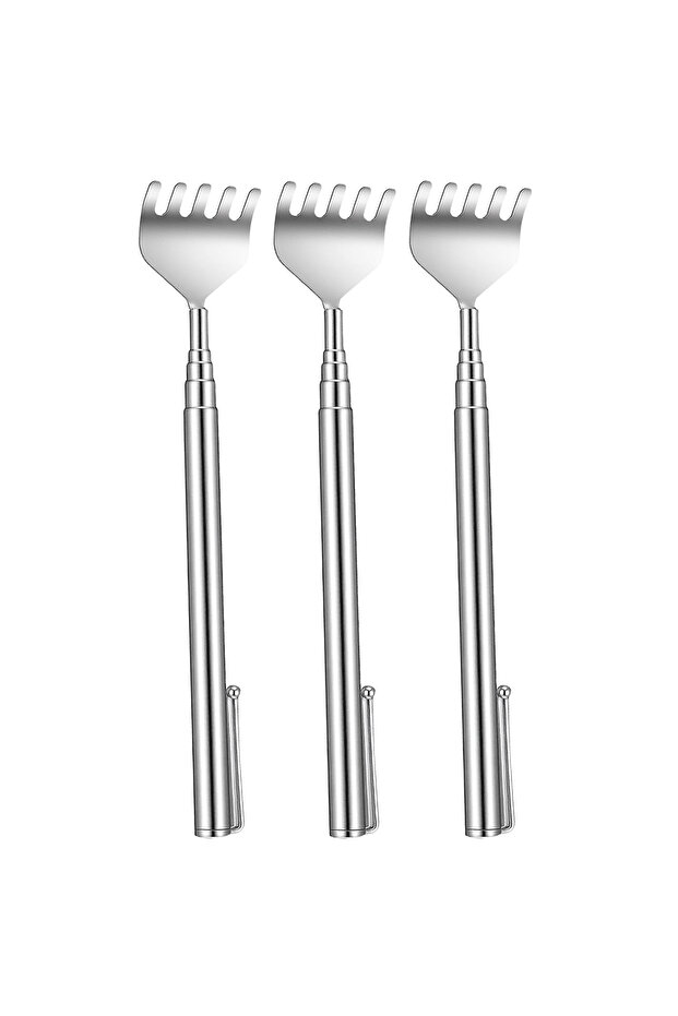 3PCS Stainless Steel Back Scratcher for Women with Pocket Clip Extendable Back Scratcher Christmas S