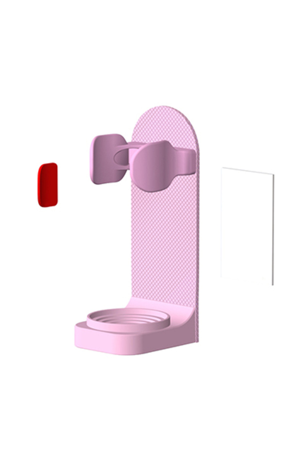 pink Adjustable Toothbrush Holder Electric Toothbrush Base Silicone Non-slip Wall Mount Brush Body R