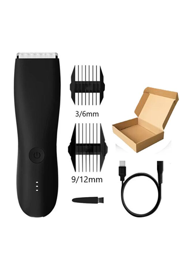 Black-B Body Hair Trimmer Shaver for Men Ball Trimmer for Groin Pubic Replaceable Ceramic Blade Groo