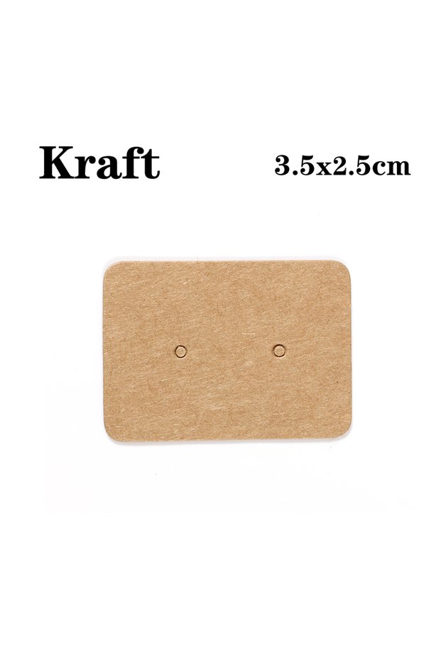 2.5x3.5cm 50pcs Kraft 50pcs 2.5x3.5cm Earring Display Card Packaging Ear Studs Card for DIY Jewelry