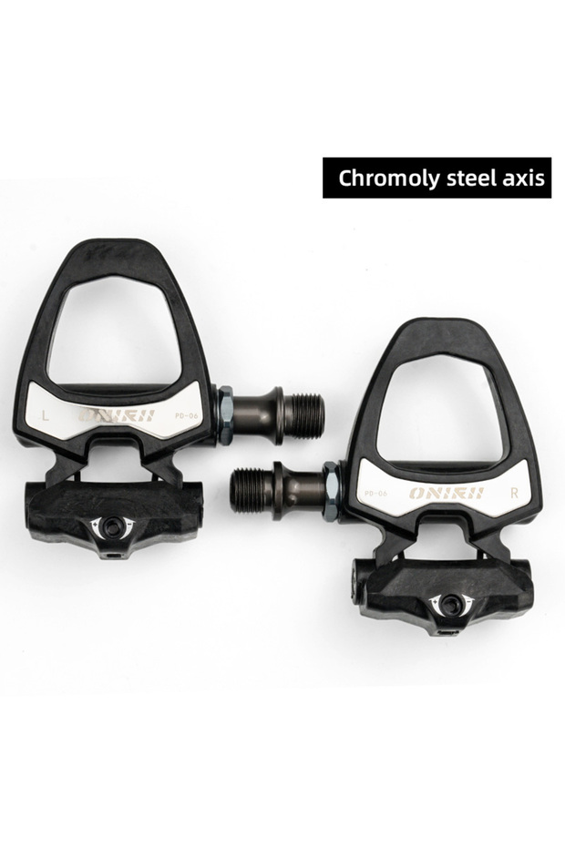 Steel Axle ONIRII PD-06 Road Bike Carbon Lock Pedals Bicycle SPD Self-Locking Steel/Titanium 6 Degre