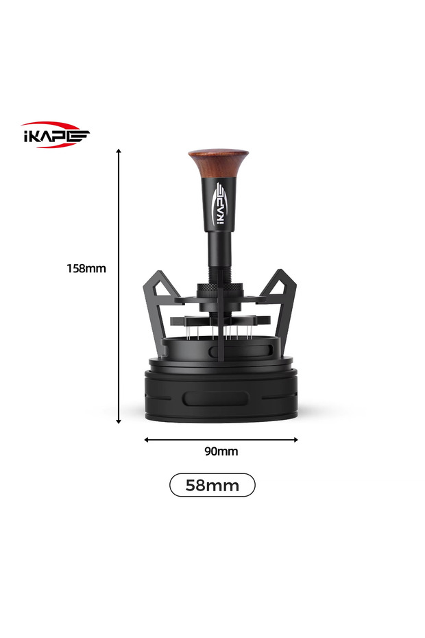 Black 58MM IKAPE V3 Espresso Rotary WDT,Coffee Stirrer with Dosing Funnel & Stand,Espresso Stirrer D